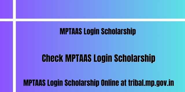 MPTAAS Login Scholarship