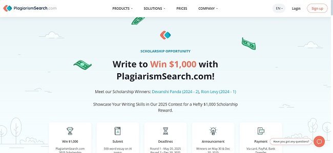 Plagiarism Search Scholarship Official Website