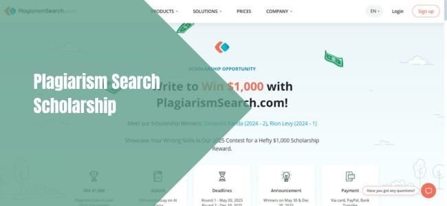 Plagiarism Search Scholarship