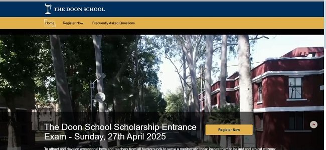 Doon School Scholarship Examination Official Website