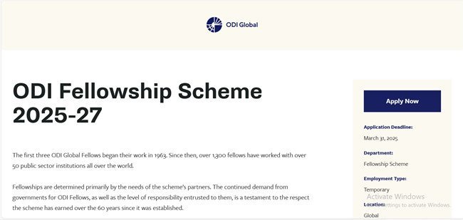ODI Fellowship Scheme Official Website
