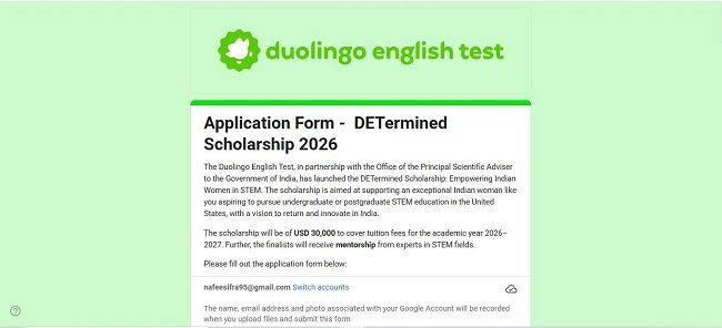DETermine Application Form