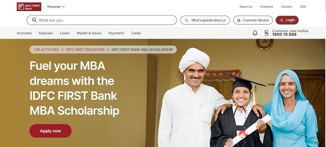 IDFC First Bank Website